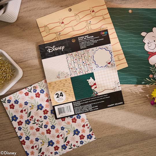 The Happy Planner® Disney© Hunny Fields 6" x 6" Scrapbooking Paper Pad, 24 Sheets